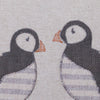 Embroidered Puffins Cushion