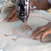 Embroidered Pheasant Linen Cushion