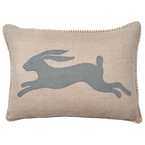 Applique Hare Linen Cushion
