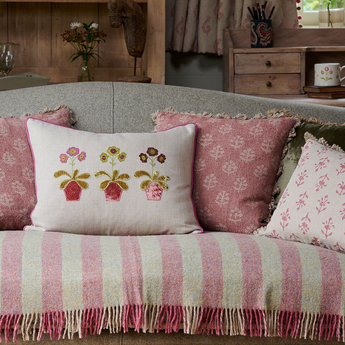 Red Earth Megha Rustic Linen Cushion