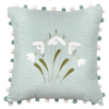 Embroidered Snowdrop Cushion