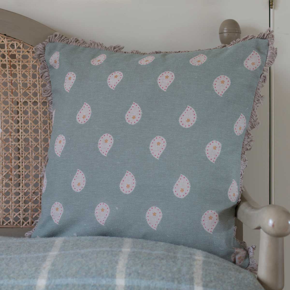 Duck Egg Mika Cushion Susie Watson Designs