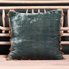 Deep Sea Blue Velvet Cushion