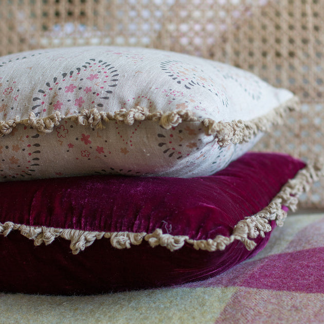 Aubergine Velvet Cushion