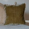 Olive Velvet Cushion