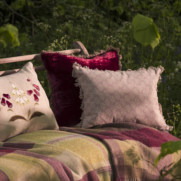 Aubergine Velvet Cushion