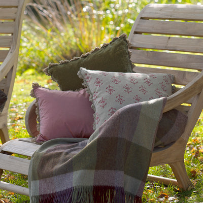 Old Rose Silk Taffeta Cushion