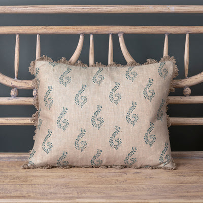 Blue Shalini Linen Cushion