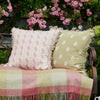 Pink Green Bloomsbury Linen Cushion