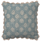 Denim Blue Megha Rustic Linen Cushion