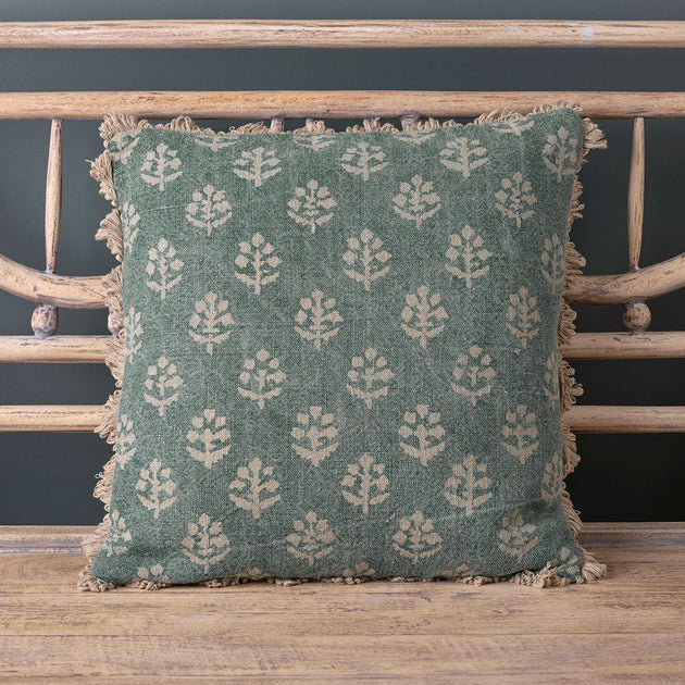 Faded Indigo Megha Rustic Linen Cushion