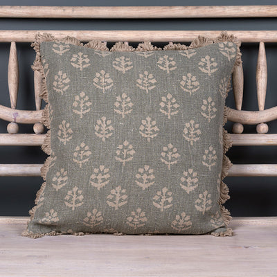 Smokey Blue Megha Linen Cushion