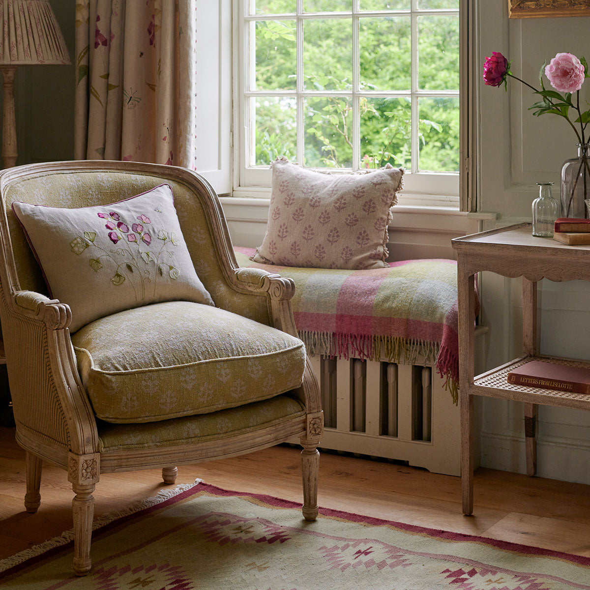 Dusky Pink Megha Rustic Linen Cushion