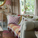 Russet Red Megha Rustic Linen Cushion