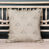 Charcoal Leaf Rustic Linen Cushion