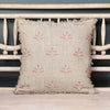 Red Leaf Rustic Linen Cushion