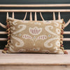 Saffron Tulipa Rustic Linen Cushion with Tassels