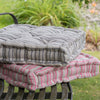 Beech Charcoal Ticking Stripe Box Cushion