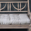 Large Gustavian Bench Box Cushion - Charcoal Gustavian Stripe