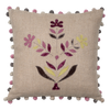 Charcoal Indian Daisy Linen Cushion