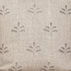 Small Non Returnable Sample of Rustic Linen Light Charcoal Leaf