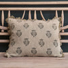 Charcoal Pomegranate Rustic Linen Cushion