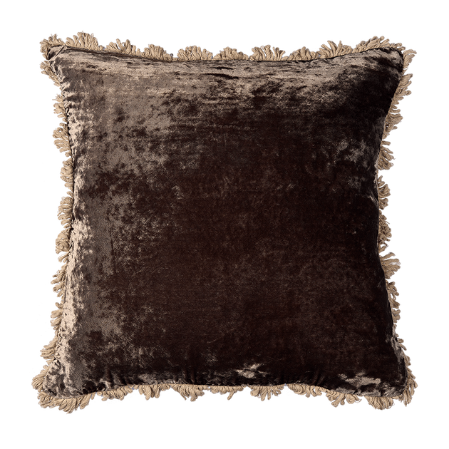 Charcoal Velvet Cushion