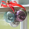 Crackle Glaze Glass Baubles