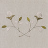 141 - Grey Rosebud Embroidered Cotton - 3m Panel - Seconds