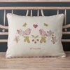 Personalised Embroidered Lovebirds Linen Cushion