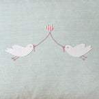 Embroidered Lovebird Cushion