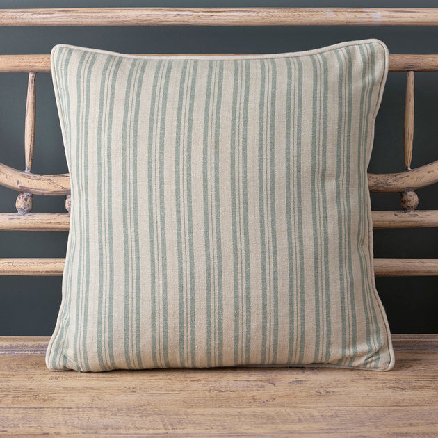 Sail Blue Ticking Stripe Cushion