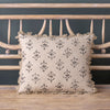 Charcoal Moonflower Linen Cushion