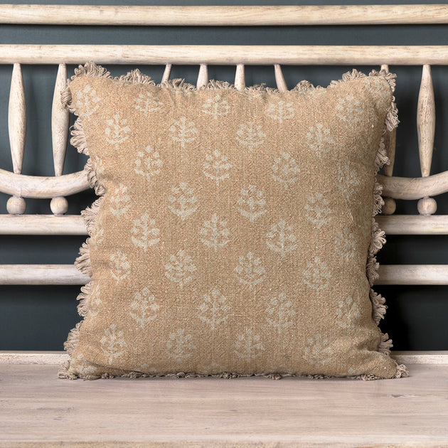 Saffron Megha Rustic Linen Cushion