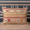 Saffron Stripe Kilim Cushion - Olive