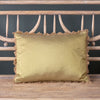 Green Gold Silk Cushion