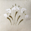 Embroidered Grey Snowdrop Cushion