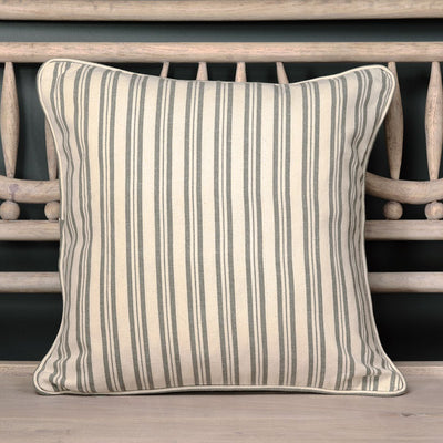 French Blue Ticking Stripe Cushion