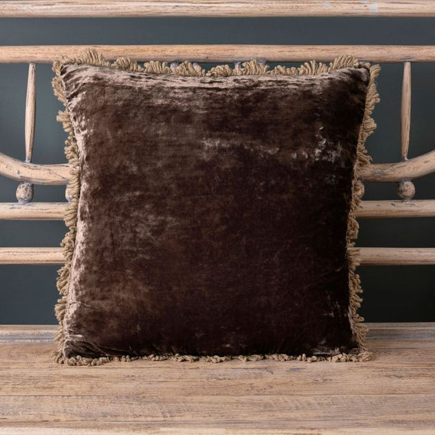 Charcoal Velvet Cushion