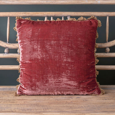 Seconds - Large Rosy Red Velvet Cushion