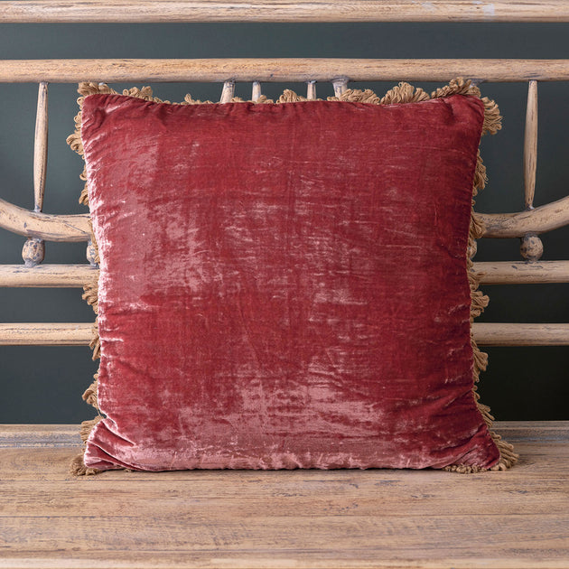 Seconds - Large Rosy Red Velvet Cushion