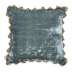Deep Sea Blue Velvet Cushion