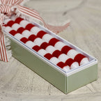 Christmas Red Thick Stripe Hand-painted Candle