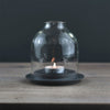 Domed Glass Candle Holder