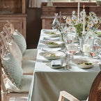 Duck Egg White Spot Tablecloth – Medium