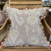 Dusky Pink Natasha Large Seat Cushion with Tassels