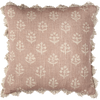 Reverse Dusky Mauve Rustic Megha Linen Cushion