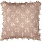 Reverse Dusky Mauve Rustic Megha Linen Cushion