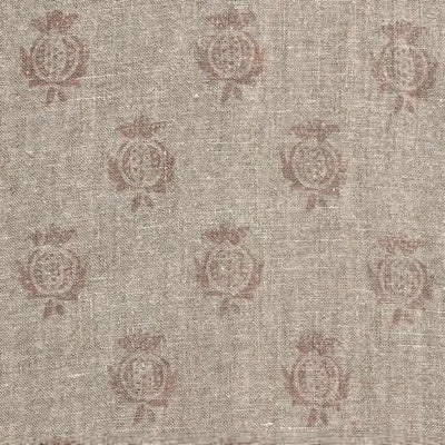 Small Non Returnable Sample of Dusky Pink Pomegranate Rustic Linen