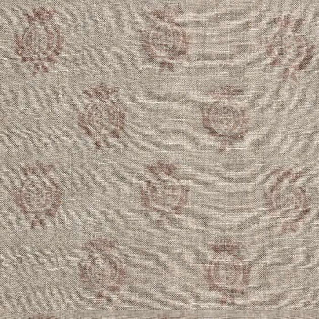 Small Non Returnable Sample of Dusky Pink Pomegranate Rustic Linen